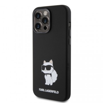 Karl Lagerfeld Liquid Silicone Choupette NFT Case for iPhone 15 Pro Black