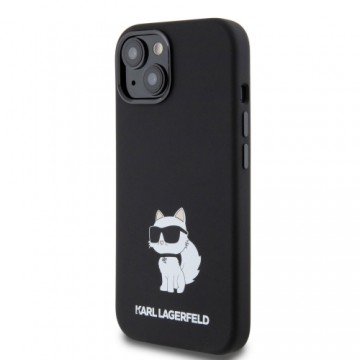 Karl Lagerfeld Liquid Silicone Choupette NFT Case for iPhone 15 Black