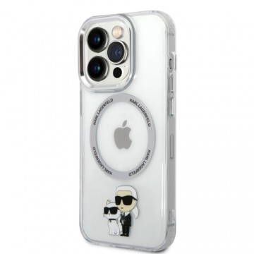 Karl Lagerfeld IML Karl and Choupette NFT MagSafe Case for iPhone 15 Pro Max Transparent