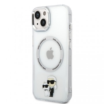 Karl Lagerfeld IML Karl and Choupette NFT MagSafe Case for iPhone 15 Plus Transparent