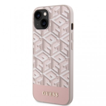 Guess PU G Cube MagSafe Case for iPhone 15 Pink