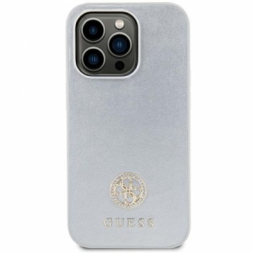 Guess GUHCP15SPS4DGPS iPhone 15 6.1" srebrny|silver hardcase Strass Metal Logo