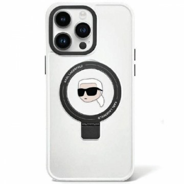 Original Pouch KARL LAGERFELD Ring Stand Karl Head MagSafe KLHMP15XHMRSKHH for Iphone 15 Pro Max White