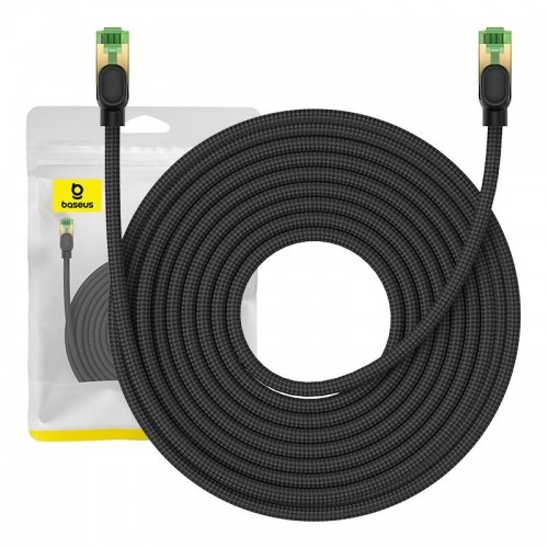 Braided network cable cat.8 Baseus Ethernet RJ45, 40Gbps, 15m (black) image 1