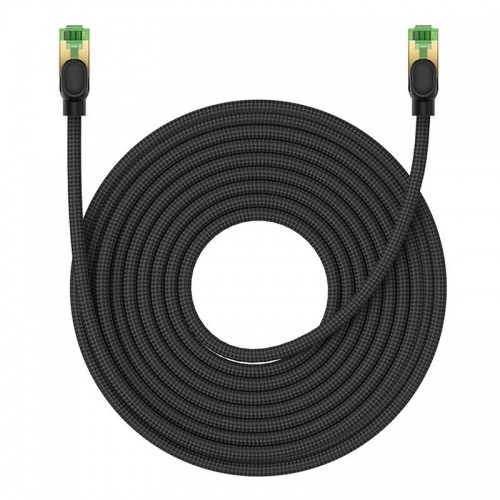 Braided network cable cat.8 Baseus Ethernet RJ45, 40Gbps, 15m (black) image 2
