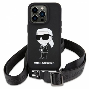 Karl Lagerfeld KLHCP15SSCBSKNK iPhone 15 6.1" hardcase czarny|black Crossbody Silicone Ikonik