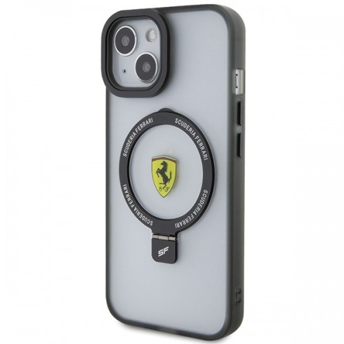 Ferrari FEHMP15SUSCAH iPhone 15 6.1" transparent hardcase Ring Stand 2023 Collection MagSafe image 2