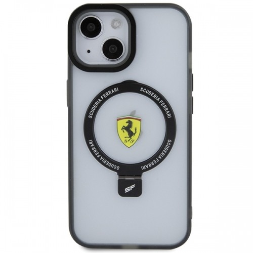 Ferrari FEHMP15SUSCAH iPhone 15 6.1" transparent hardcase Ring Stand 2023 Collection MagSafe image 3