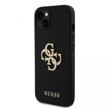 Guess PU Perforated 4G Glitter Metal Logo Case for iPhone 13 Black