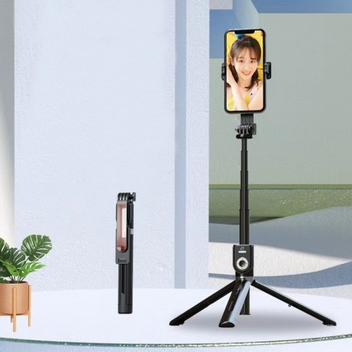 OEM Selfie Stick - with detachable bluetooth remote control and tripod - P80 1,3 metres BLACK image 3