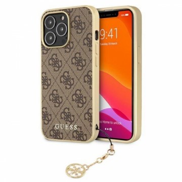 Guess GUHCP13LGF4GBR iPhone 13 Pro | 13 6.1 &quot;brown | brown hardcase 4G Charms Collection