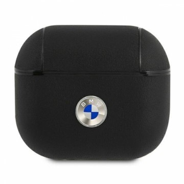 BMW BMA3SSLBK AirPods 3 cover czarny|black Geniune Leather Silver Logo