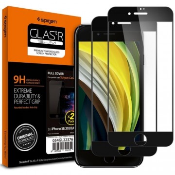 Apple TEMPERED GLASS Spigen GLASS FC 2-PACK IPHONE 7 | 8 | SE 2020 | 2022 BLACK