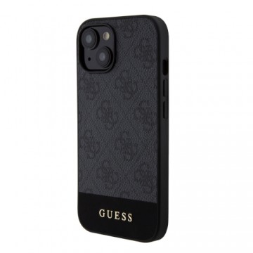 Guess PU 4G Stripe MagSafe Case for iPhone 15 Black