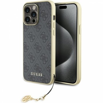 Guess GUHCP15XGF4GGR iPhone 15 Pro Max 6.7" szary|grey hardcase 4G Charms Collection