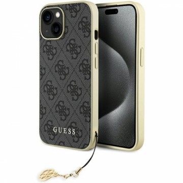 Guess GUHCP15SGF4GGR iPhone 15 6.1" szary|grey hardcase 4G Charms Collection