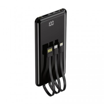 Setty power bank 10000 mAh with cables PB-WK-101 black