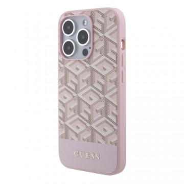 Guess PU G Cube MagSafe Case for iPhone 15 Pro Pink