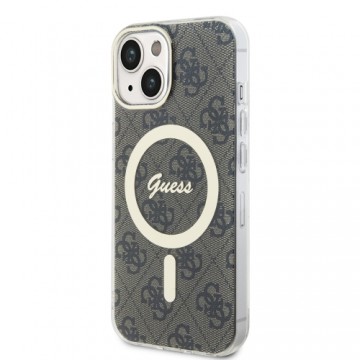 Guess IML 4G MagSafe Case for iPhone 15 Brown
