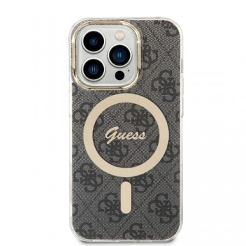 Guess IML 4G MagSafe Case for iPhone 15 Pro Black