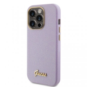 Guess PU Glitter Full Wrapped Case for iPhone 15 Pro Lilac