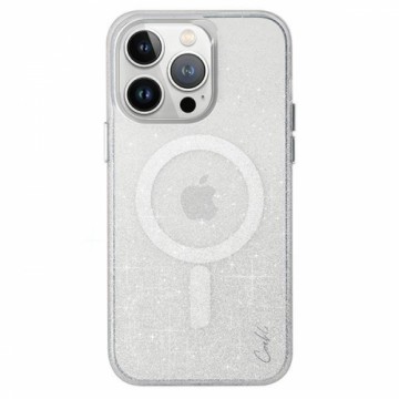 UNIQ etui Coehl Lumino iPhone 15 Pro 6.1" Magnetic Charging srebrny|sparkling silver
