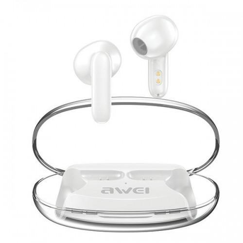 AWEI słuchawki Bluetooth 5.3 T85 ENC TWS + stacja dokująca biały|white image 1