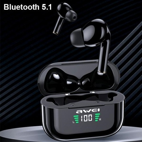 AWEI słuchawki Bluetooth 5.1 T29P TWS + stacja dokująca czarny|black image 5