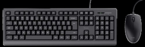 Perifērijas komplekts Trust Wired Keyboard And Mouse Set Black image 1