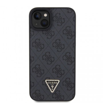 Guess PU 4G Strass Triangle Metal Logo Case for iPhone 15 Plus Black