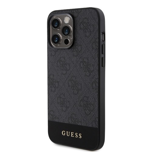 Guess PU 4G Stripe MagSafe Case for iPhone 15 Pro Max Black image 1