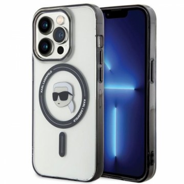 Karl Lagerfeld KLHMP15XHKHNOTK iPhone 15 Pro Max 6.7" transparent hardcase IML Karl`s Head MagSafe