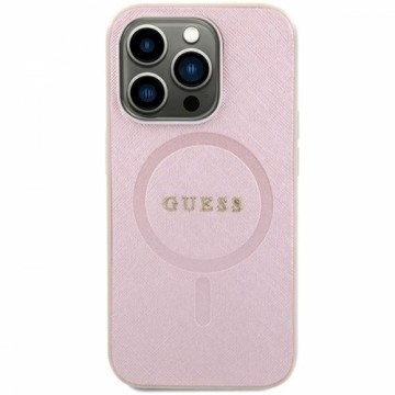 Guess GUHMP15SPSAHMCP iPhone 15 6.1" różowy|pink hardcase Saffiano MagSafe