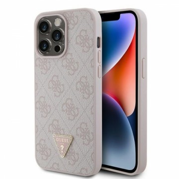 Guess GUHCP15XP4TDPP iPhone 15 Pro Max 6.7" różowy|pink hardcase Leather 4G Diamond Triangle