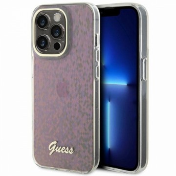 Guess GUHCP15XHDECMP iPhone 15 Pro Max 6.7" różowy|pink hardcase IML Faceted Mirror Disco Iridescent