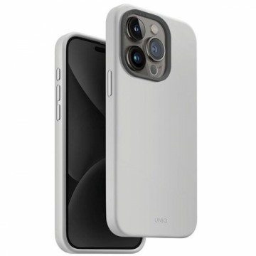 UNIQ etui Lino Hue iPhone 15 Pro 6.1" Magclick Charging jasnoszary|chalk grey