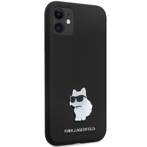Karl Lagerfeld KLHCN61SMHCNPK iPhone 11 | Xr 6.1" czarny|black hardcase Silicone C Metal Pin image 4
