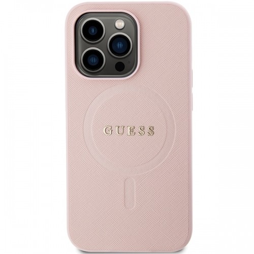 Guess GUHMP14LPSAHMCP iPhone 14 Pro 6,1" różowy|pink hardcase Saffiano MagSafe image 3