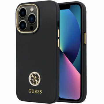 Guess GUHCP13LM4DGPK iPhone 13 Pro | 13 6.1" czarny|black hardcase Silicone Logo Strass 4G