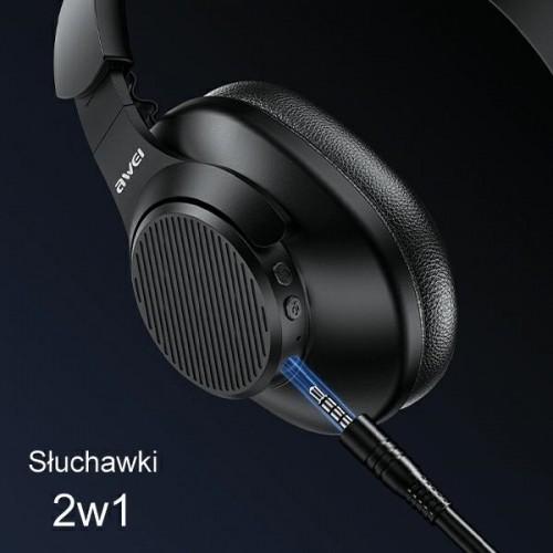 AWEI słuchawki nauszne A997 Pro ANC Bluetooth czarny|black image 5