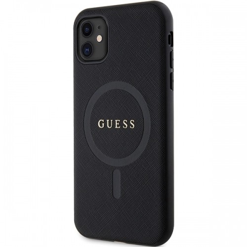 Guess GUHMN61PSAHMCK iPhone 11 | Xr 6.1" czarny|black hardcase Saffiano MagSafe image 2