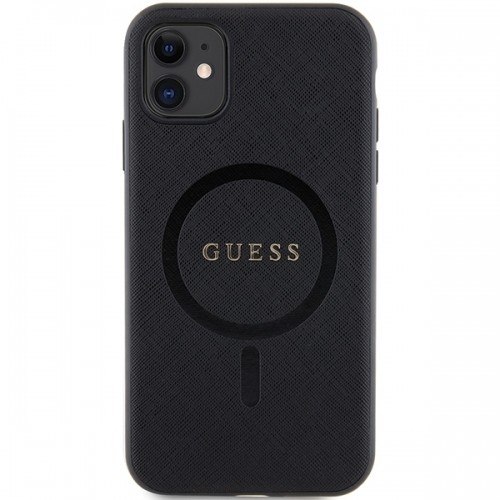 Guess GUHMN61PSAHMCK iPhone 11 | Xr 6.1" czarny|black hardcase Saffiano MagSafe image 3