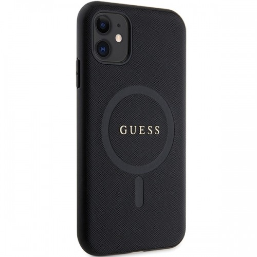 Guess GUHMN61PSAHMCK iPhone 11 | Xr 6.1" czarny|black hardcase Saffiano MagSafe image 4
