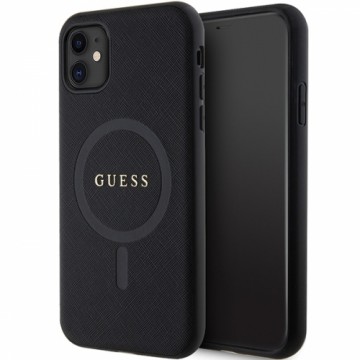 Guess GUHMN61PSAHMCK iPhone 11 | Xr 6.1" czarny|black hardcase Saffiano MagSafe