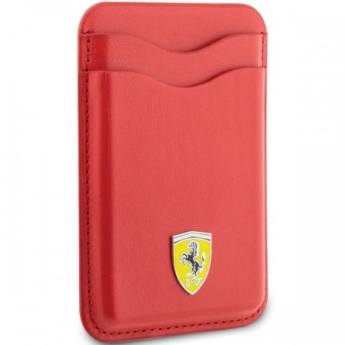 Ferrari Wallet Card Slot FEWCMRSIR czerwony|red MagSafe Leather 2023 Collection image 3