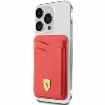 Ferrari Wallet Card Slot FEWCMRSIR czerwony|red MagSafe Leather 2023 Collection
