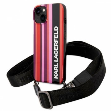 Karl Lagerfeld KLHCP14SSTSTP iPhone 14 6,1" hardcase różowy|pink Color Stripes Strap