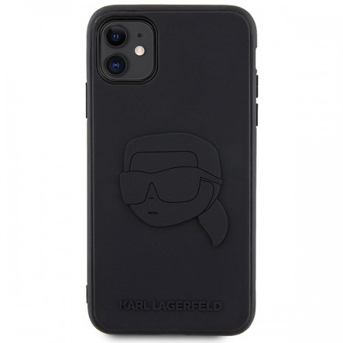 Karl Lagerfeld KLHCN613DRKNK iPhone 11 | Xr 6.1" czarny|black hardcase Rubber Karl Head 3D image 3