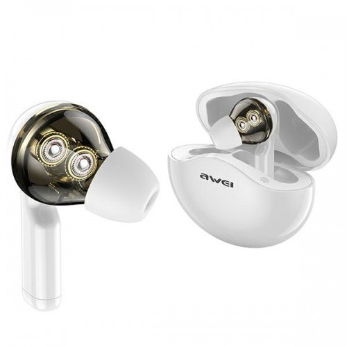 AWEI słuchawki sportowe Bluetooth T12 TWS białe|white image 1