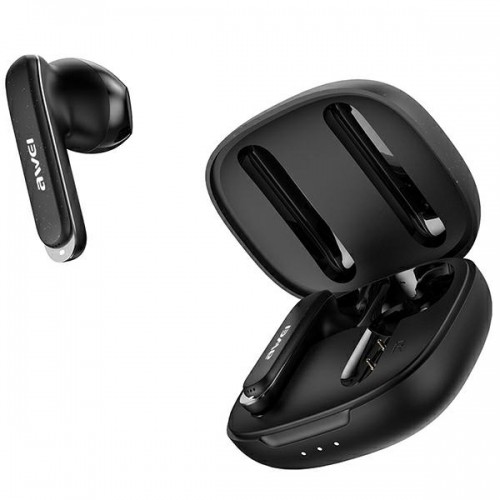 AWEI słuchawki Bluetooth 5.3 T66 TWS + stacja dokująca czarny|black image 1